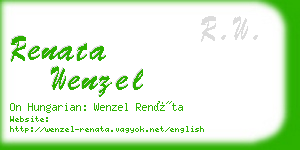 renata wenzel business card